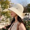 Hat Women'S Summer Knitted Basin Hat Sunscreen Visor Hat Hollow Breathable Bucket Hat Showing Face Small Bucket Hat Tide