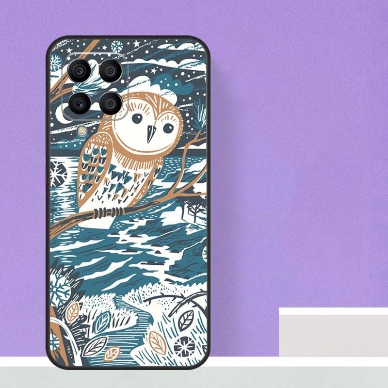 Cute Owl Cartoon For Samsung Galaxy M13 M33 M53 M12 M32 M52 M14 M34 M54 M20 M51 M21 M30s M31s M15 M55 Case