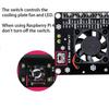 For Raspberry Pi 4B/3B+/3B Case Extension Board Heat Sink with Cooling Fan