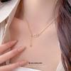 Cuiyan S925 Silver Korean Pig Nose Necklace - Women's Light Luxury Clavicle Chain
