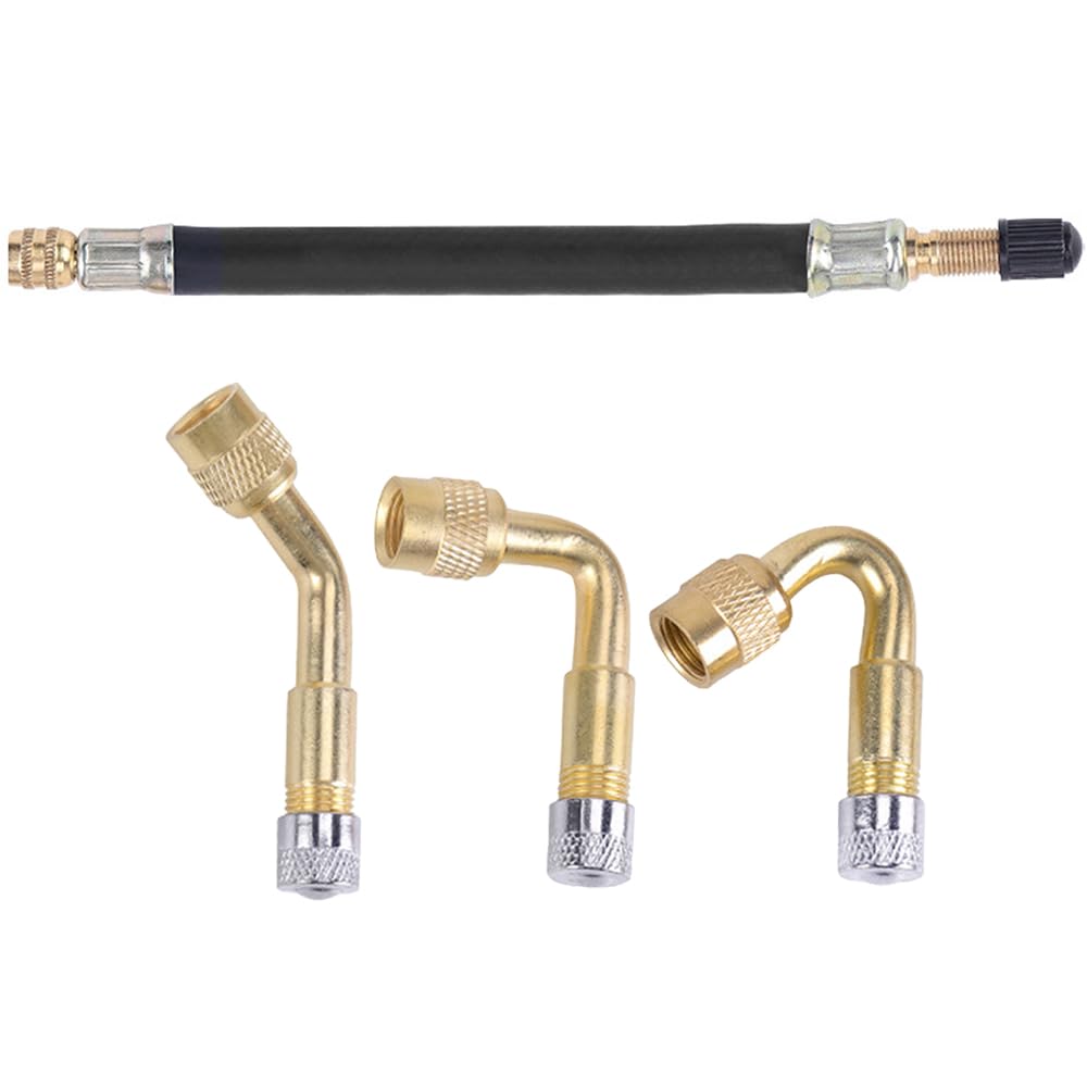 ESJNNK Car Motorcycle Air Pump Air Hose L Type Air Valve Pack of 4