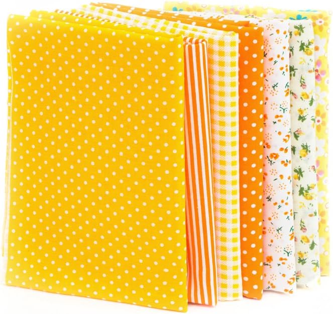 

7pack/lot Quilting Fabric Bundle Bright And Uplifting Cotton Craft Supply Quilting Fabric Sewing