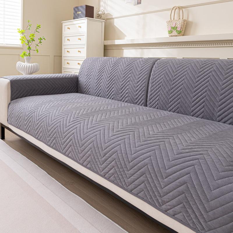 

Foreign Trade New Waterproof Sofa Cushion Four-Season Universal Abrasive Cloth Non-Slip Straight Row Leather Seat Cushion Cover Cover Cloth 70*70cm