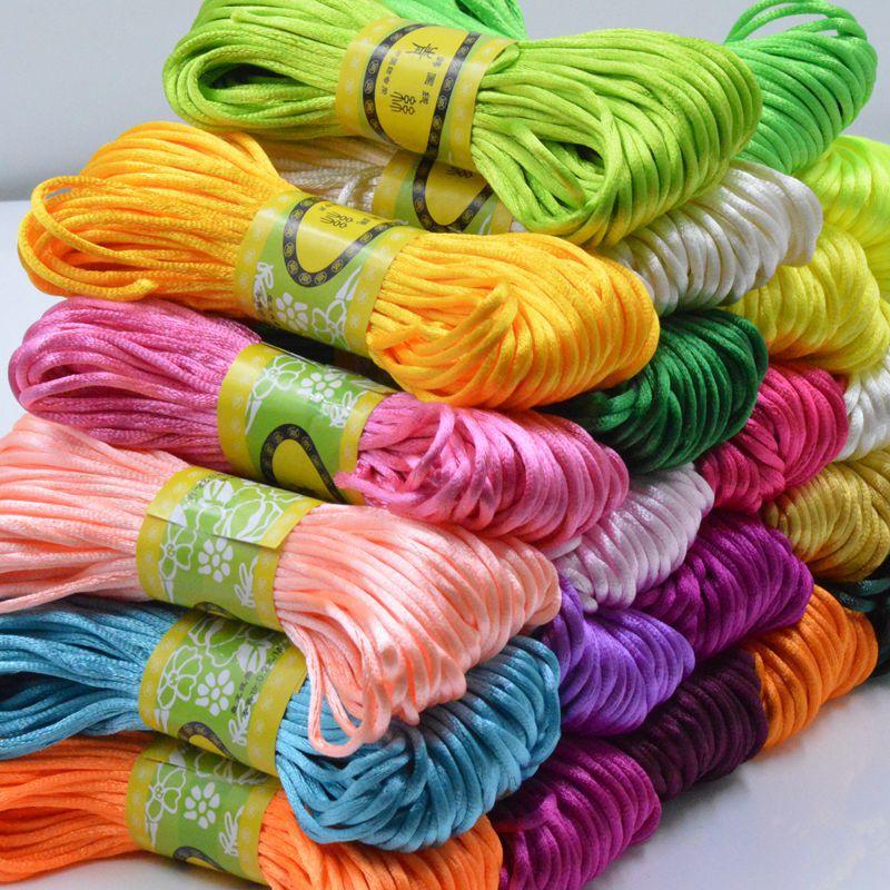 No. 5 Line China Knot Wire Bracelet Jewelry Accessories Braided Rope Diy Handmade Material Silk 20 Meters Per Bundle