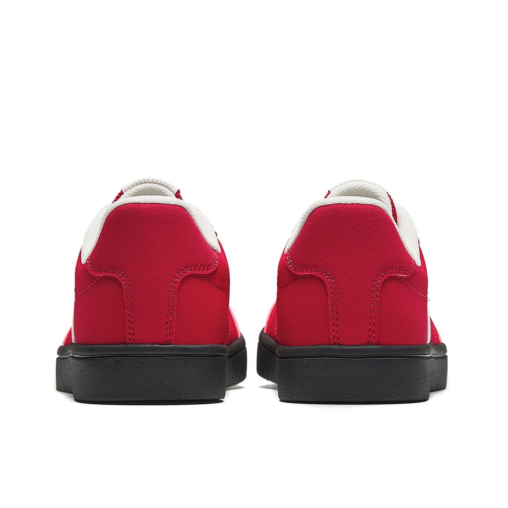 Anta Slip Resistant Abrasion Resistant Low top Skateboard Shoes Women's Elegant Red/Ivory White 922618099-7