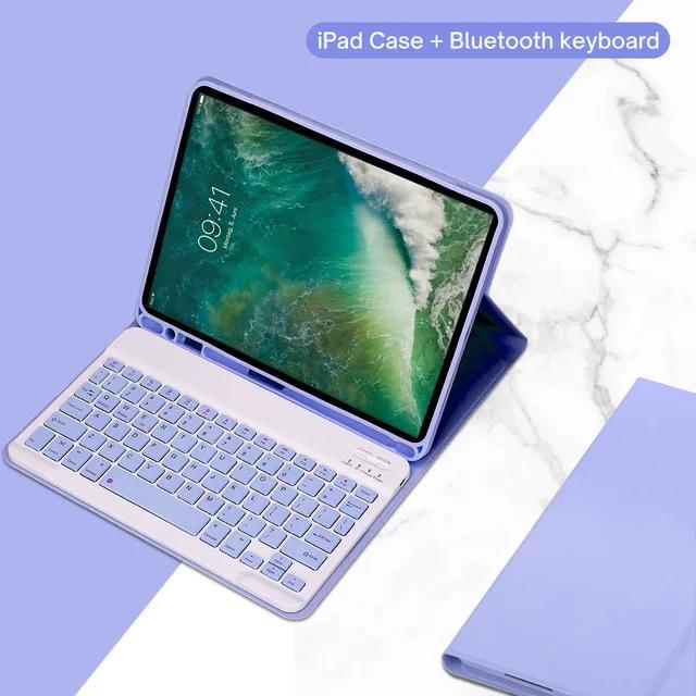 

For IPad Air 13 Inch M2 M3 2024 2025 Case with Keyboard,Detachable Wireless Keyboard Tablet Cover IPad Pro 12.9 2018-2022 Funda English фиолетовый
