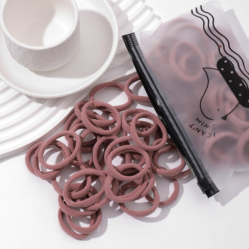 20/50Pcs Women Girls Basic Hair Band 4.5cm Simple Solid Colors Elastic Headband Hair Ropes Ties Hair Accessories Ponytail Holder