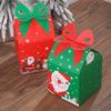 WTEMPO Creative Christmas Gift Boxes Hand-held Packaging Boxes Christmas Eve DIY Foldable Paper Boxes Christmas Pattern Printed Presents Boxes,