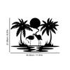Mountain View Laser-Cut Black Iron Silhouette Wall Decoration