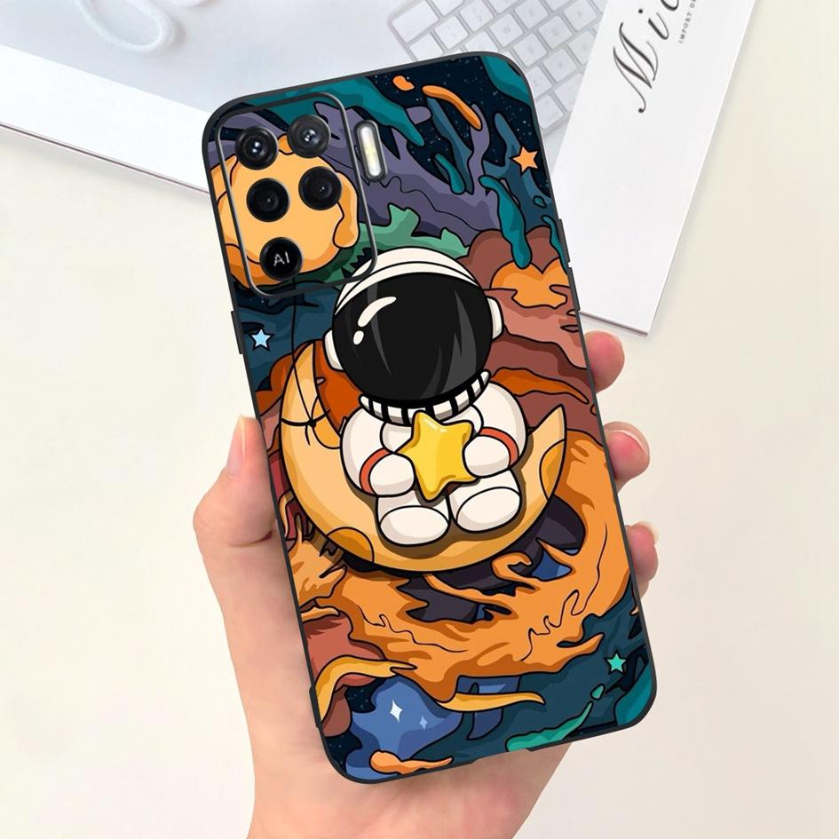 For OPPO Reno 5 5G Reno5 Pro Case CPH2201 Cute Painted Soft Silicone Covers Phone Cases For OPPO Reno 5 Pro Reno5 Lite 5Z Fundas
