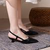 Pointed Toe Buckle Strap Ladies Sandals Solid Shallow Fashion Sexy Party Slingbacks 2025 Summer High Heeled Shoes Woman