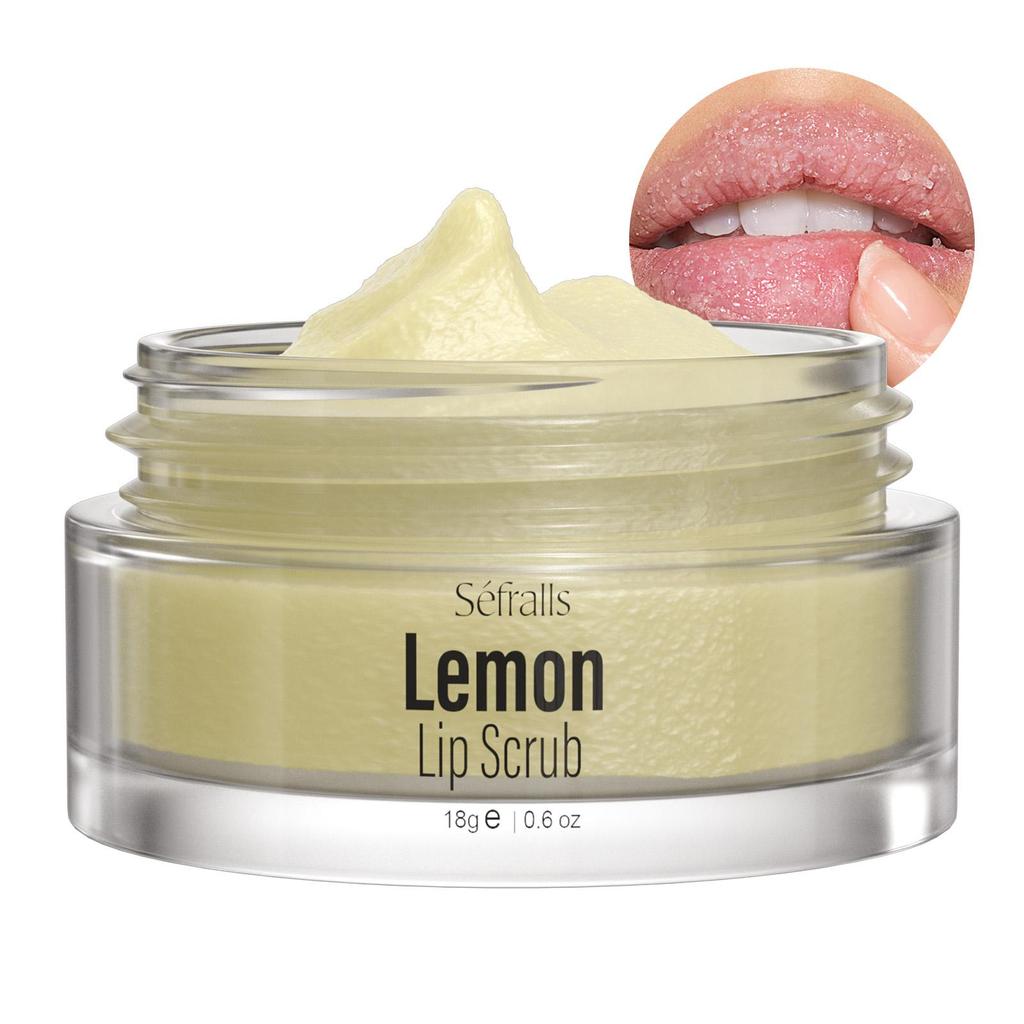 Lemon Lip Scrub 18g Lips Care Nourishing and Moisturizing Lip Care Exfoliating scrub