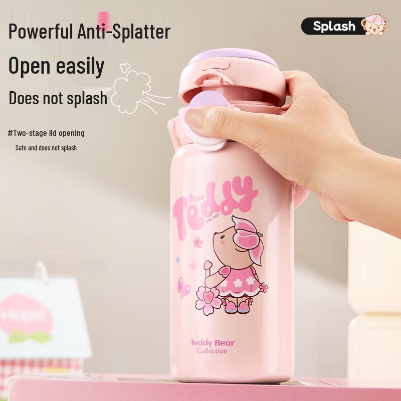 Taifugao 600ml Dual-Drink Insulated Stainless Steel Children's Thermos