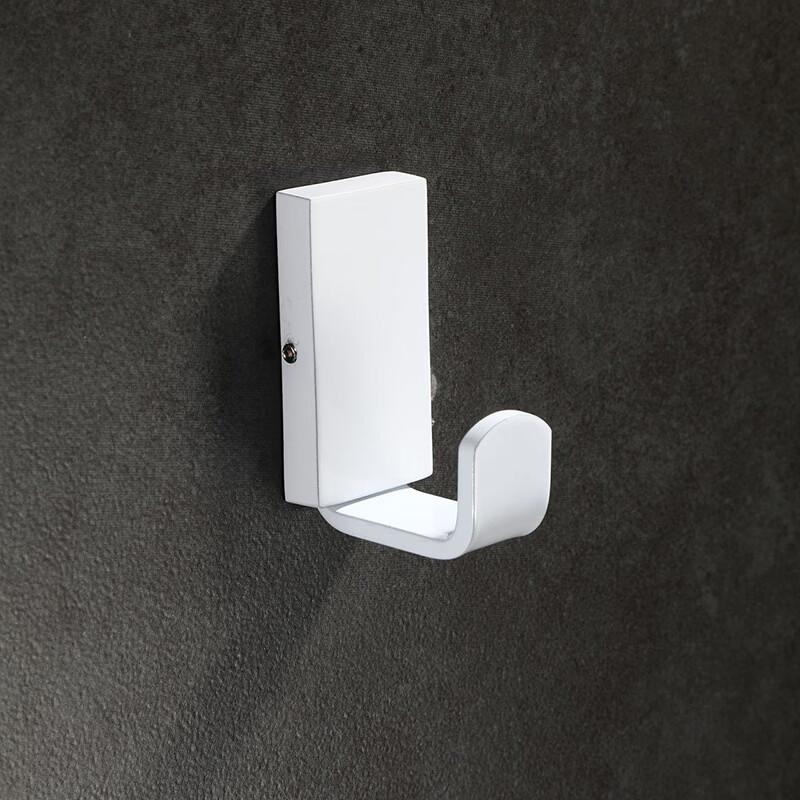 ZNMW White Stainless Steel Single Bathroom Hook