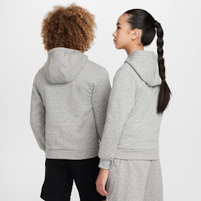 Nike Sweatshirt Dark Gray Heather/white Teenagers