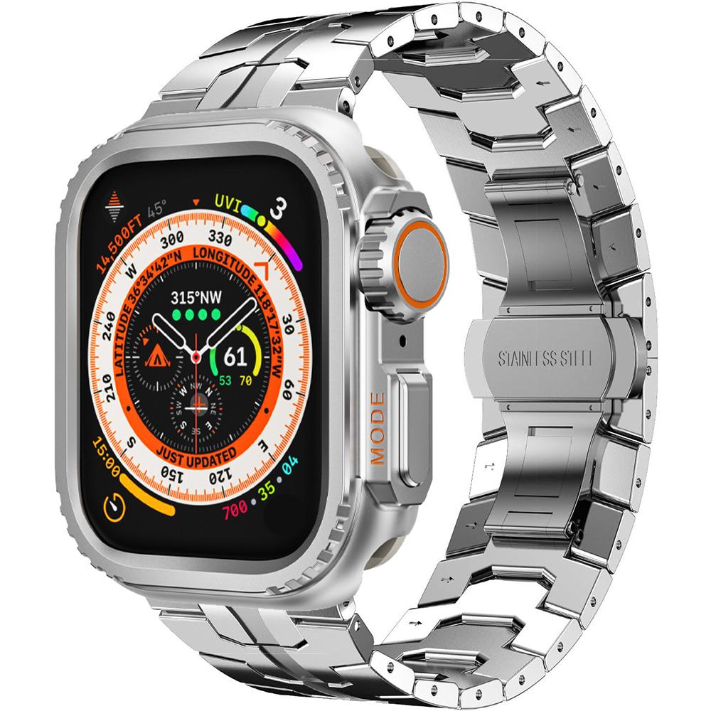 Stainless Steel Band+Case for Apple Watch Strap 46mm 49mm 44mm 45mm Correa Bracelet Protective Cover Iwatch 10 9 8 7 Se 6 Ultra