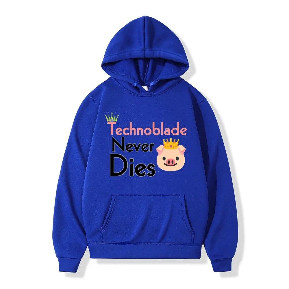 Streetwear Technoblade Miss You Unisex של קפוצ'ונים סווטשירט צמר חורף נשים קז'ואל היפ הופ סוודר Harajuku Hoody בגדי גברים