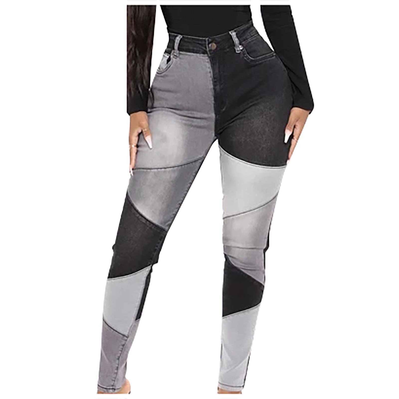 

(SU)Женские модные осенние и зимние узкие джинсовые брюки с высокой талией