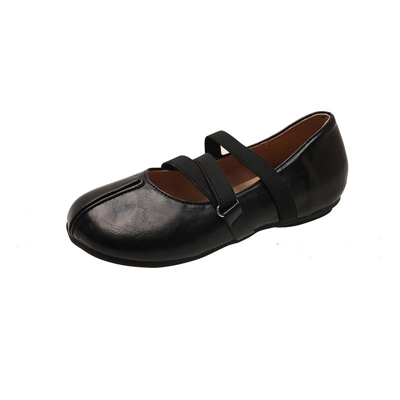 French Evening Wind Round Head Mary Jane Shoes Versatile Not Tired Feet Flat Bottom One Word Ballet Single Shoes Women