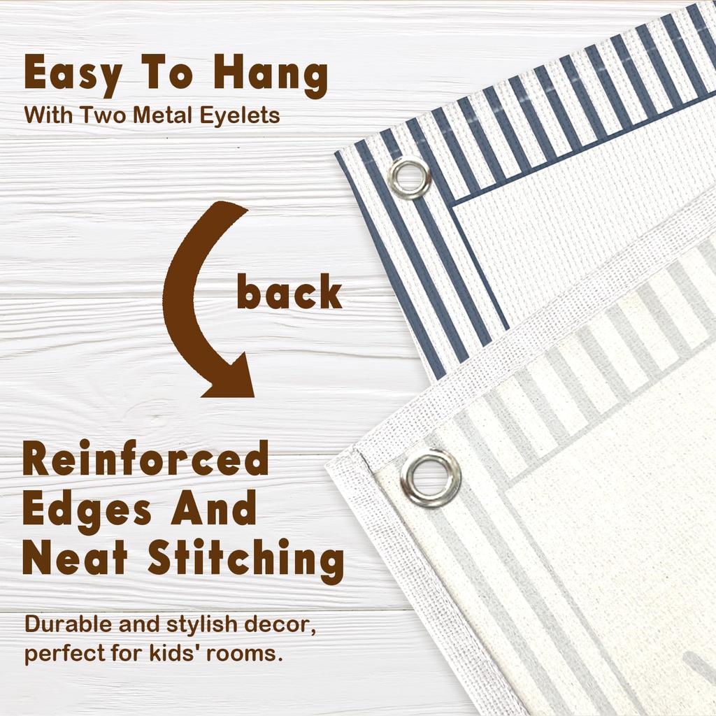 Lacama Vintage Blue Long Live Boyhood Boys Room Decor, Boy Nursery Decor, Linen Banner Wall Hanging Canvas Banner Flag Decor for Toddler Boy Room