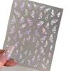 Iridescent Shell Light Butterfly Nail Art Stickers – High-End DIY Accessories with Adhesive for a Fairy Pure Desire Style