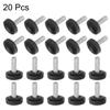uxcell 20pcs M4x14mm Female Threaded Knobs with Null Thumb Screw Clamping Knobs Plastic Handle Knobs Threaded Studs Black