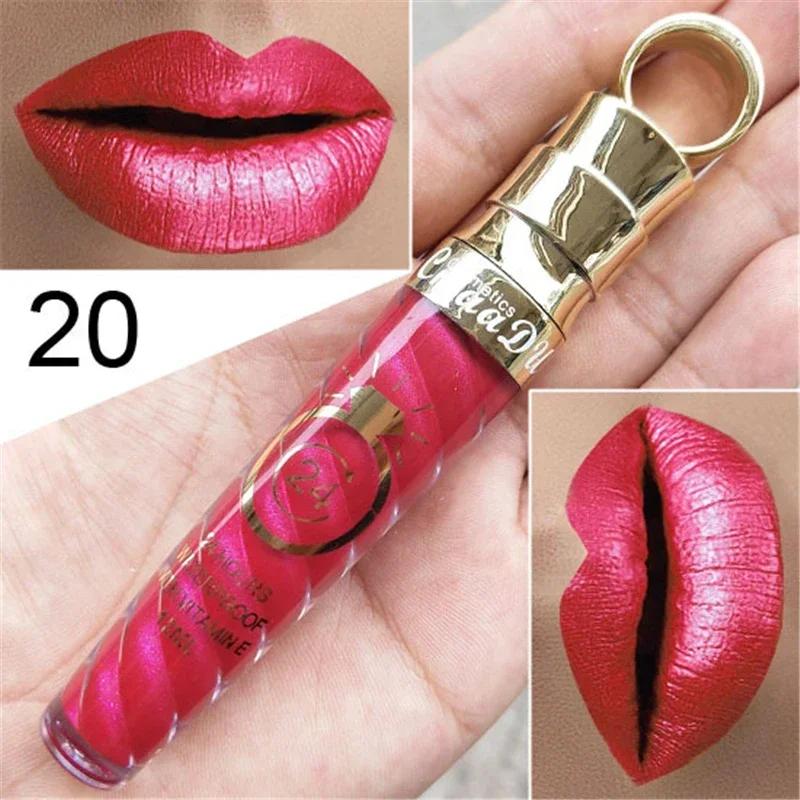 !!Make-up Lippen Mat Vloeibare Lippenstift Waterdicht Langhoudend Sexy Pigment Nude Glitters Lipgloss Schoonheid Rode Lip Tint