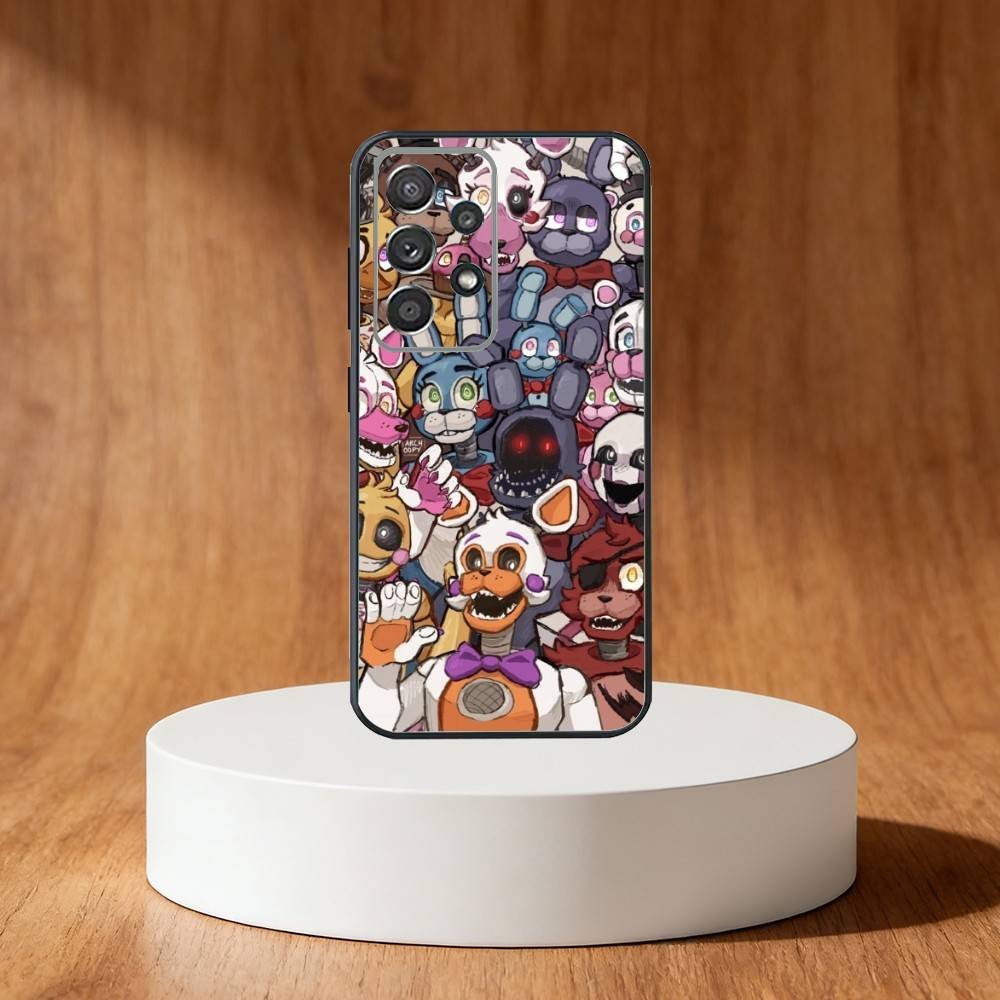 Five Nights At F-Freddys F-Fnaf Phone Case For Samsung S25,S24,S21,S22,S23,S30,Ultra,S20,Plus,Fe,Note,10,9,5G Black Cover