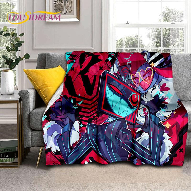 2025 H-Hazbin Hotel Charlie Cartoon Soft Blanket,Soft Throw Blanket for Home Bedroom Bed Sofa Picnic Travel Cover Child Gift