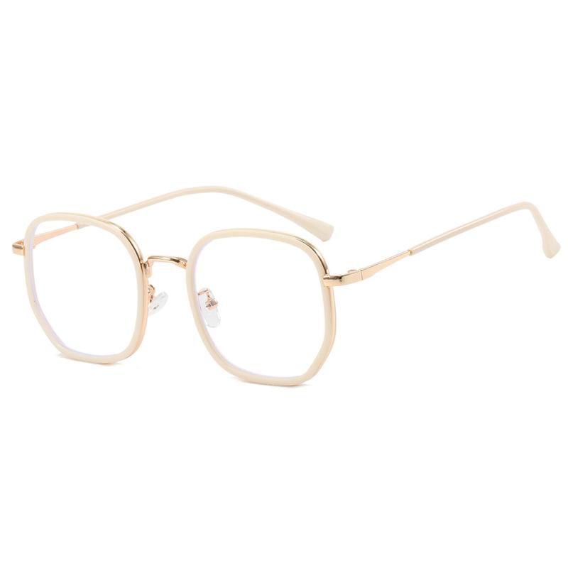 New Brand Milk Coffee Color Women Square Frame Photochromic Anti Blue Light Prescription Reading Glasses
