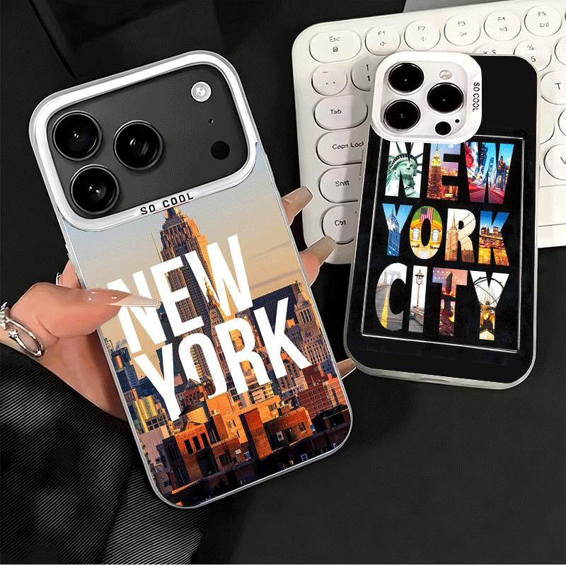 NYC New York City Soft Phone Case for iPhone 15 16 17 Pro Max 17Air 16E 14 Plus 13 12 Mini Shockproof Cover Back Shell