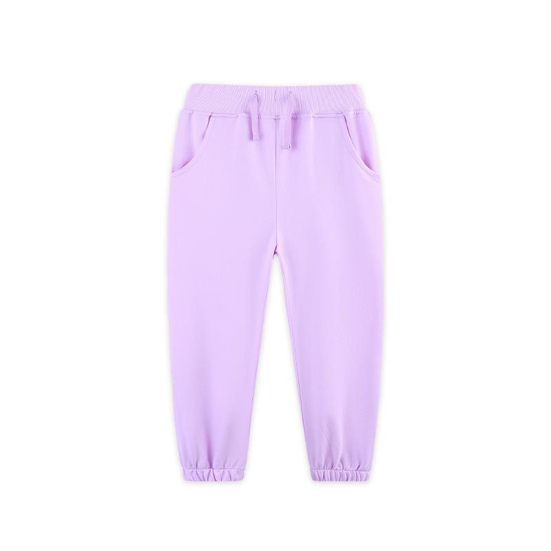 26 Autumn European Style Girls Knit Cotton Sports Pants – Solid Color 110 cm