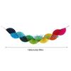 J0MC 3pcs Birthday Parties Pull Flag Eye Catching Paper Fan Banners Accessories
