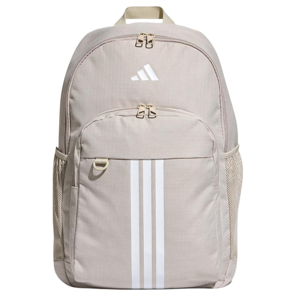 Adidas Plaid Fabric Backpack Unisex Brown