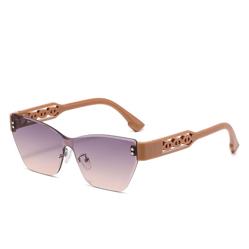 

Oversized Cat Eye Sunglasses Women Luxury Brand Fashion Rimless Square Sun Glasses for Men Retro Trendy UV400 Eyewear