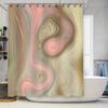 Pink Marble Shower Curtain: Soft Fabric Bathroom Decor with Rod Pocket for Kids Bath