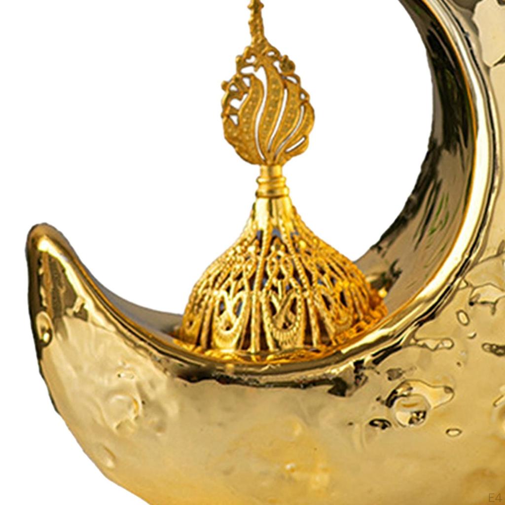 Halbmond-Räuchergefäß-Figur, Schreibtisch-Geschenk, Keramik-Dekoration, Tischdekoration für das Wohnzimmer