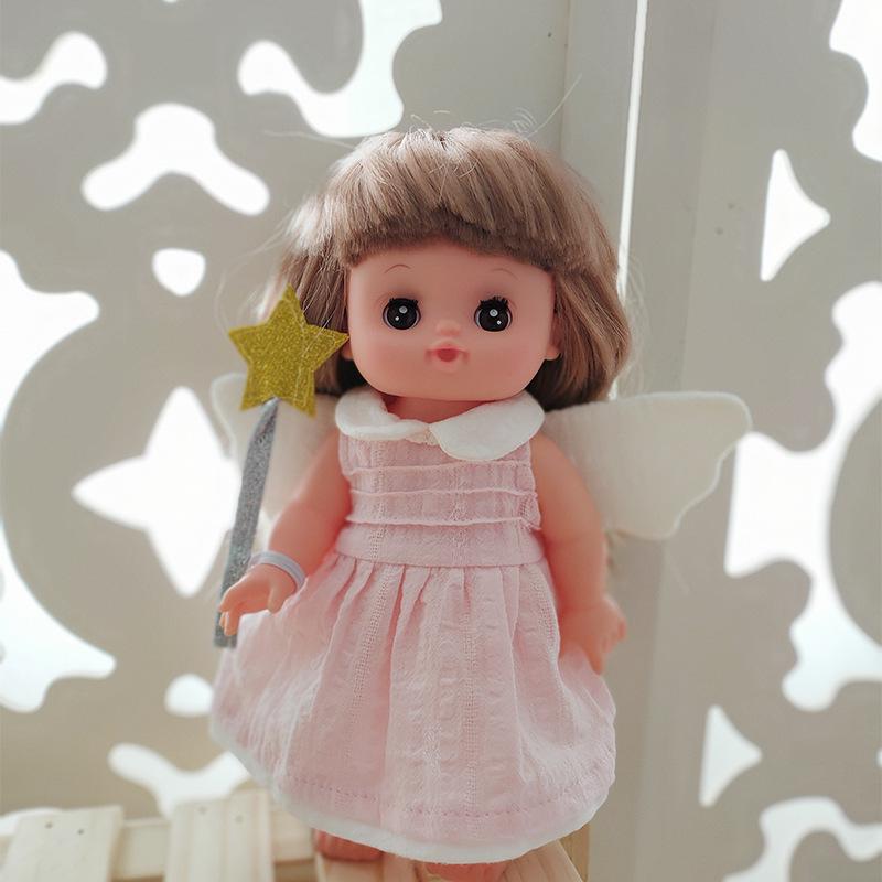 26cm Jointed Doll Compatible with Xiaolemei Clothing and Accessories for Baby Girl Playhouse Dress-Up Practice