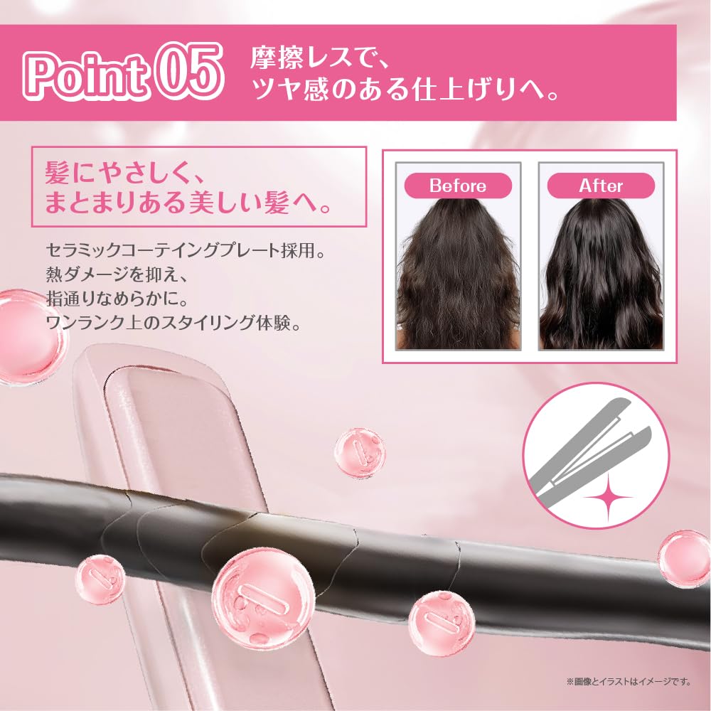 USB Rechargeable Cordless Mini Hair Straight Portable Cordless Hair Iron for International Voltage Iron, 2-Way & Curl, 160/180℃ Adjustable, (Mini,