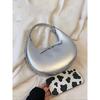 Mode Damen Schultertaschen Einfache Silber Hobo Bags Lässige Damenhandtaschen Neue Damen PU Leder Unterarmtaschen
