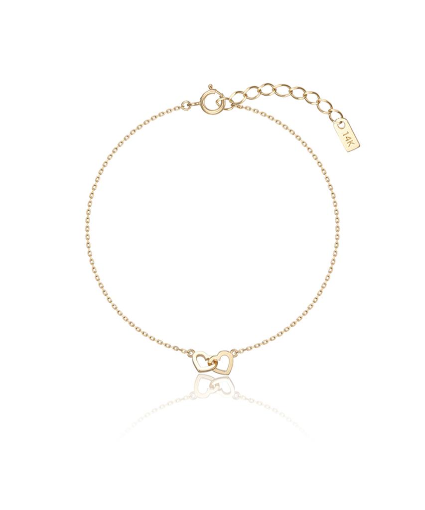 Akarki 14K Heart Bracelet
