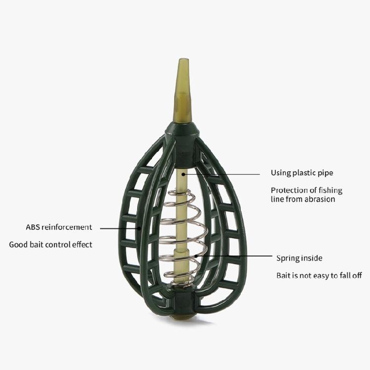 Spring Feeder Baits Cage Baits Holder Spring Fishing Accessories Feeder Cage Fishing Tackle Plastic Baits Cage Holder