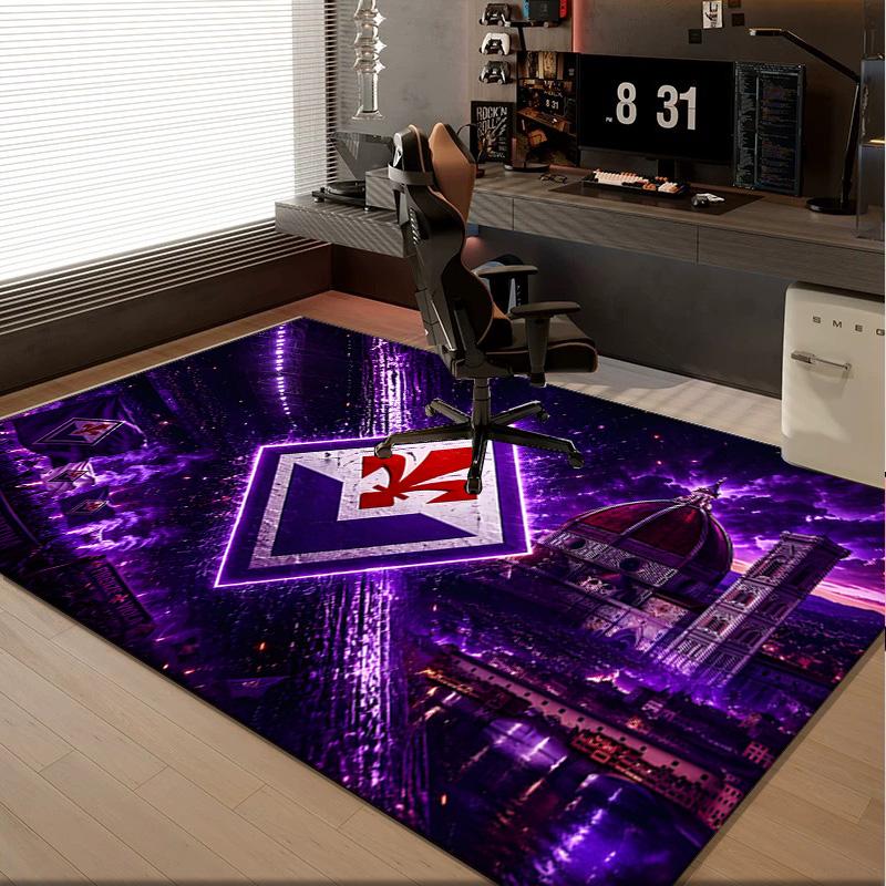 1PC rug Fiorentina Football Crest Carpet, Chair Rug,Area Rug for Office Bedroom living rooms bedroom, Doormat decor Christmas fan gifts