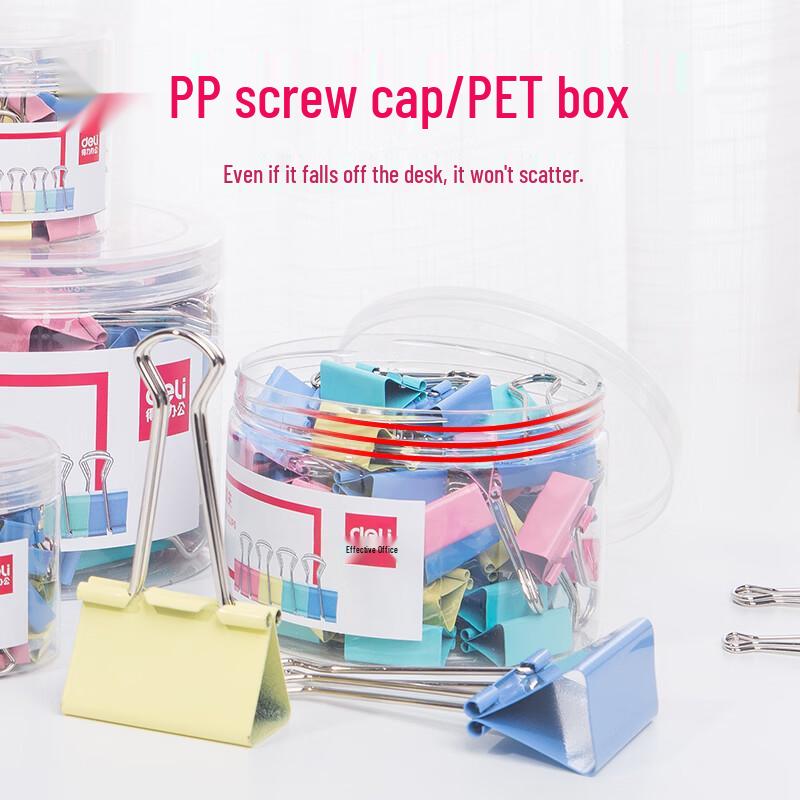 Deli Colored Metal Binder Clips