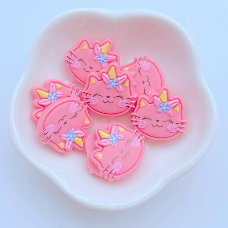 

10Pcs New Mini Cute One Horned Cat Flat back Resin Cabochons Scrapbooking DIY Jewelry Craft Decoration Accessorie