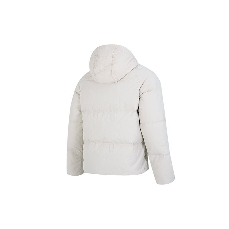 Adidas Kurtka pikowana Big Baffle z nadrukiem logo i kapturem Męska odzież wierzchnia Szara HN9929