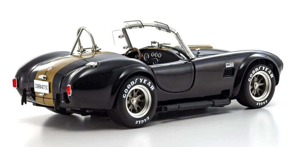 Kyosho Original Scale Shelby Cobra Finished Product KS08048BKG 1/18 427S/C (Black/Gold Stripes)