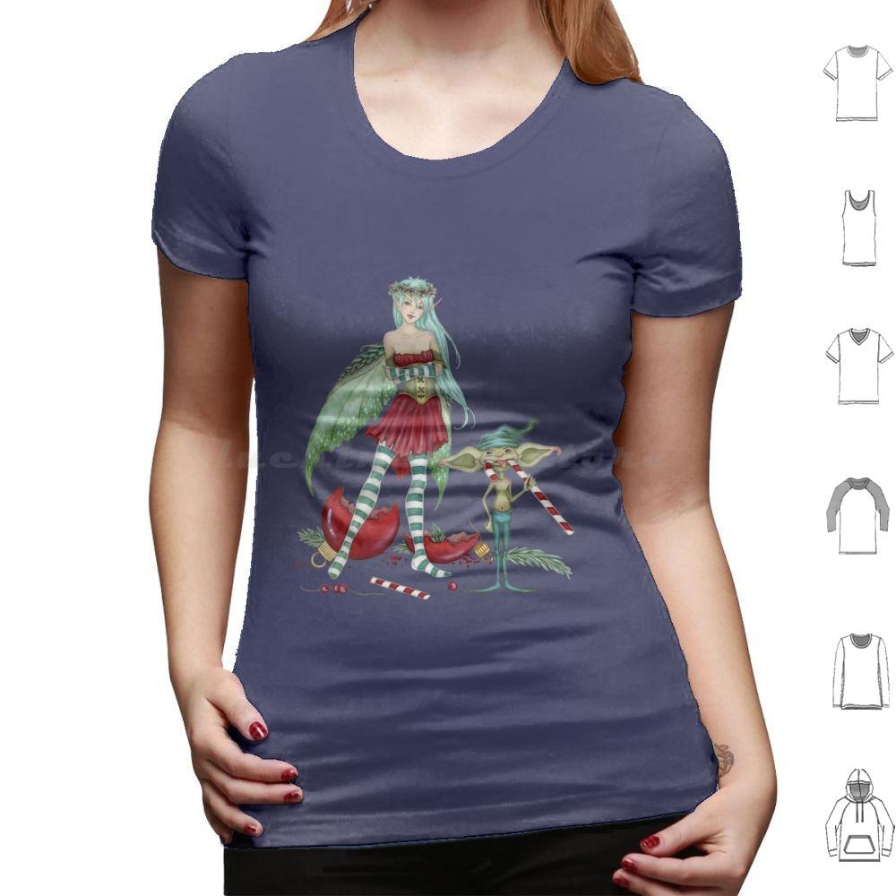 The Naughty List T Shirt 6xl Cotton Cool Tee Fairy Goblin Christmas Winter Holiday Amy Brown Fantasy Mischief Humor Cute