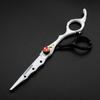 6.0" God Walker Black & White Hairdressing Scissors Set - Includes Straight Shears, Bangs Scissors, and Thinning Shears.