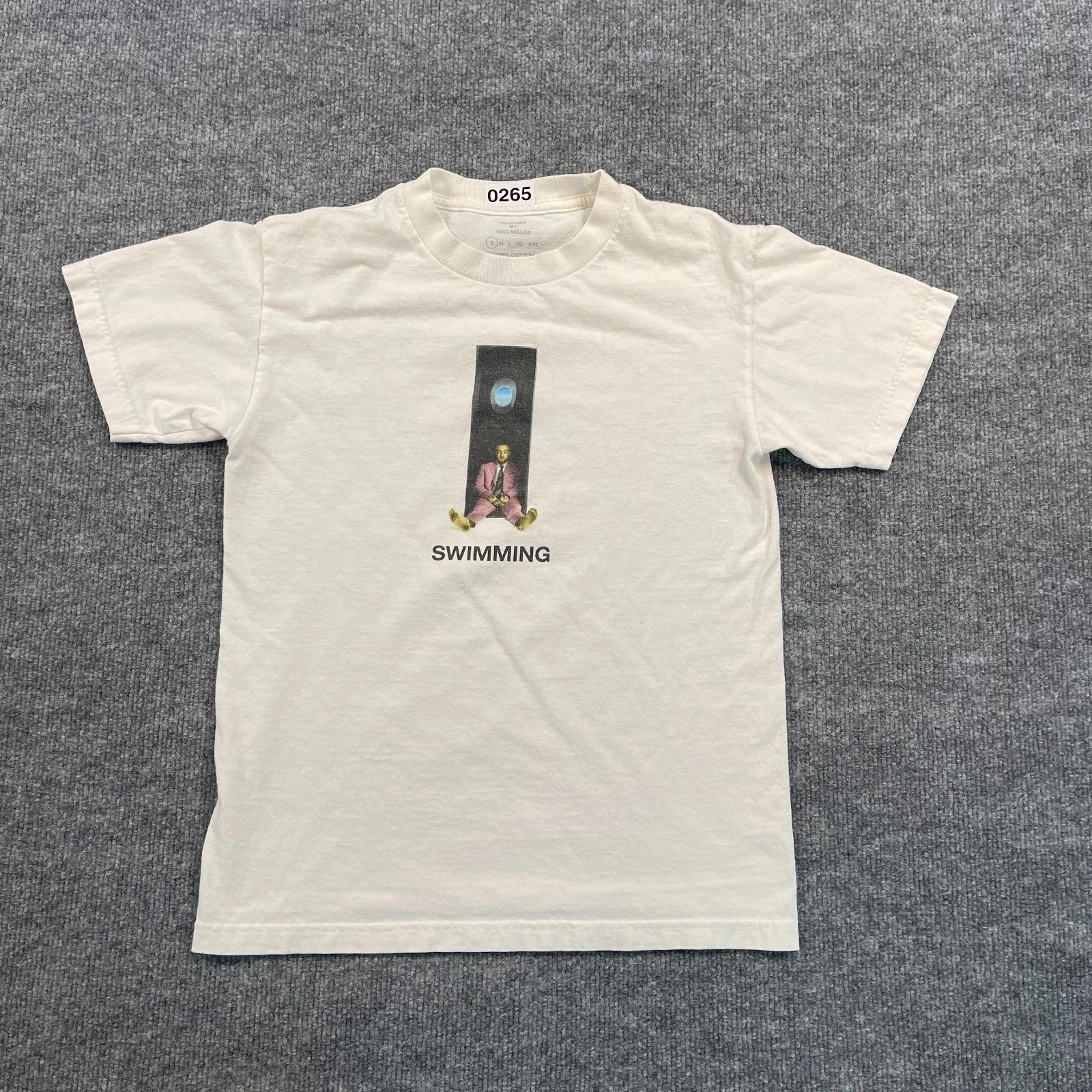 

2009 Mac-Miller Swimming Album Shirt Small 17x23 White Hip-Hop Rap XL